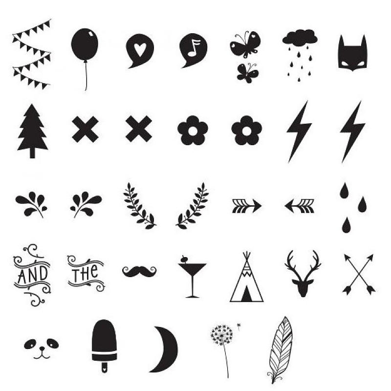 Set de símbolos y números para el lightbox - A little Lovely Company