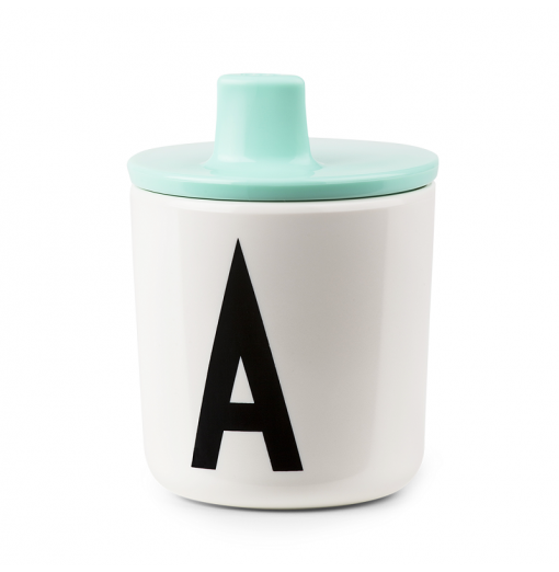 Tapa con boquilla mint para vaso melamina Design Letters 
