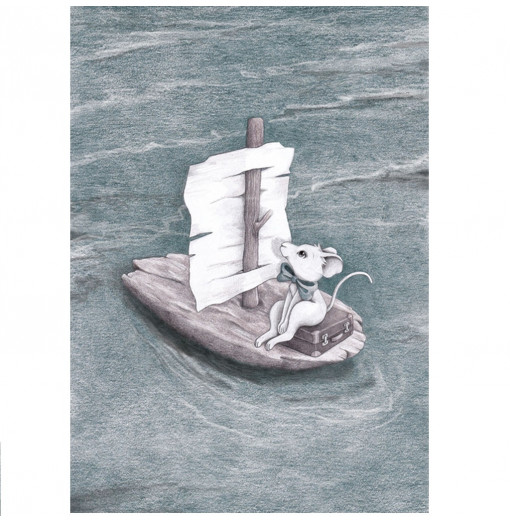 Vinilo "The mouse and the bark boat" A4 - Stickstay