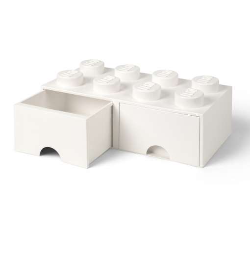 Caja de almacenaje LEGO 8 con cajones - blanca