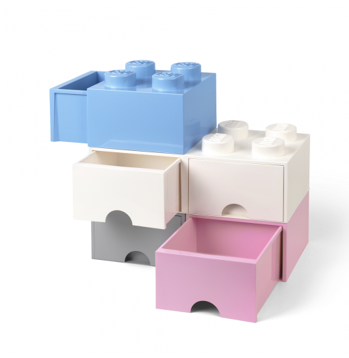 Caja de alamacenaje LEGO con cajón aqua