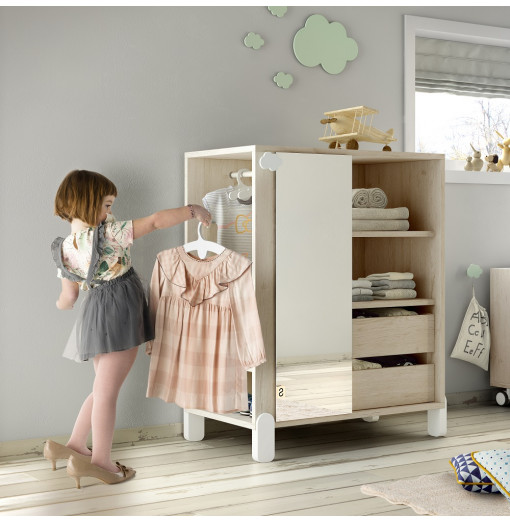 Armario intantil Montessori doble con espejo - Ros