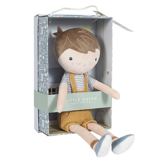 Muñeco Jim con caja transportadora - Little Dutch